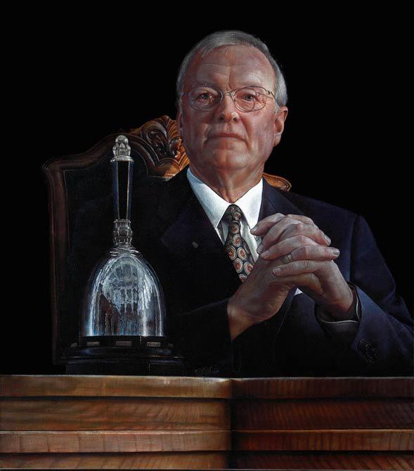 Ivar Hansen, Chairman of the Danish Parliament 2003 100 x 100 cm - Thomas Kluge